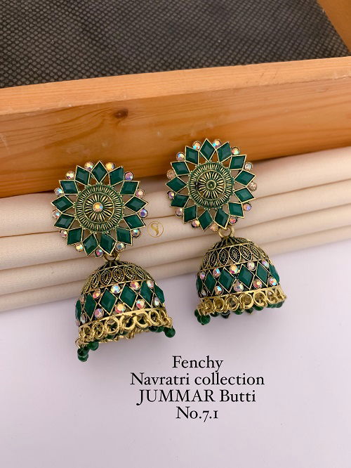 5 Fancy Designer Navratri Special Earring Kansar Jummar Wholesale Price In Surat	